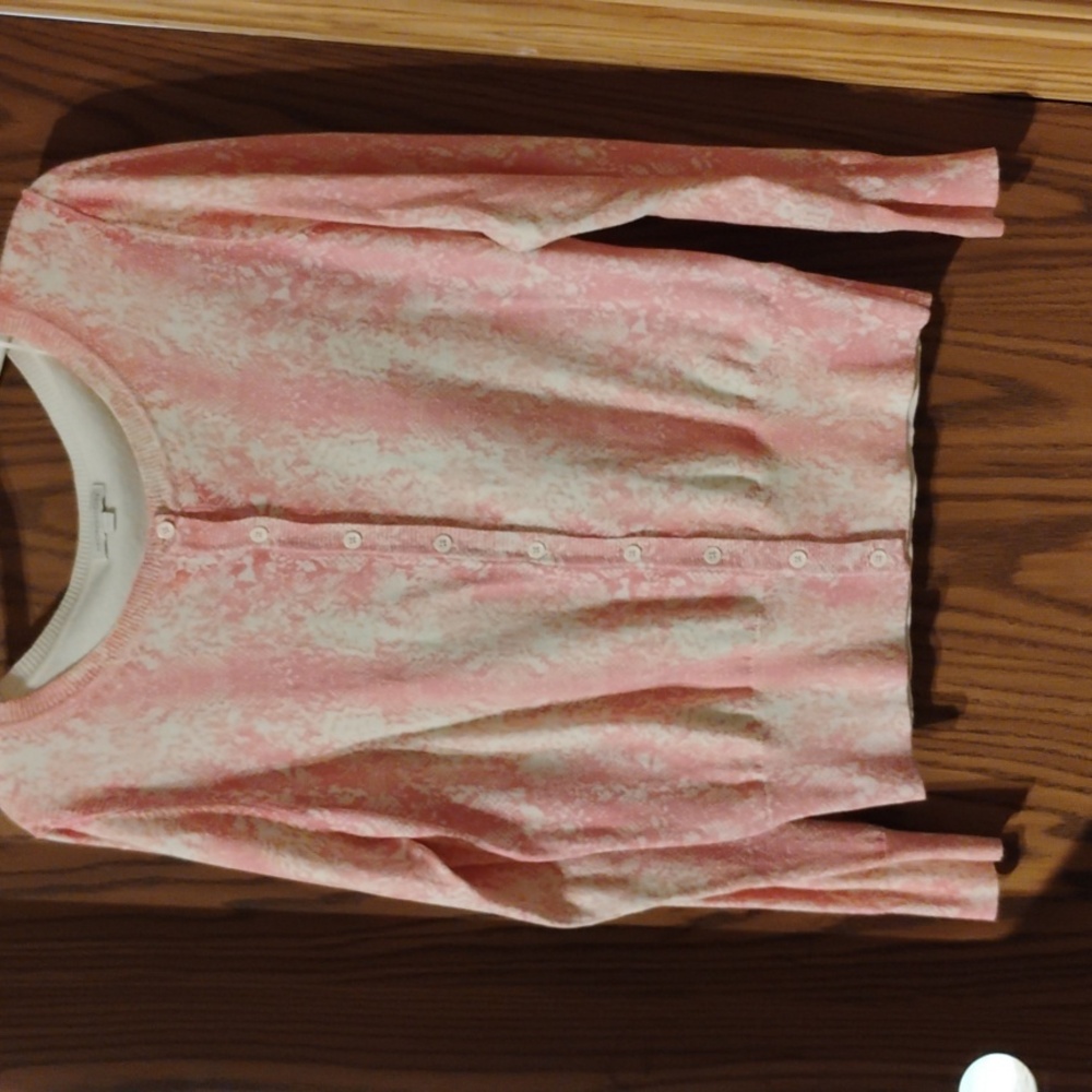 Monsoon pink/cream button down Cotton Cardigan. Brand new.